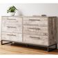 Ashley Neilsville 6-Drawer Dresser in Whitewash and Dark Brown, , large