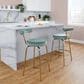Lumisource Rhonda Swivel Counter Stool with Sage Green Velvet Cushion in Gold (Set of 2), , large