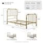 Furniture of America Wren Twin Spindle Kids Bed in Gold, , large
