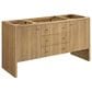 James Martin Vanities Hudson 60" Single Bathroom Vanity in Light Natural Oak with 3 cm White Zeus Quartz Top and Rectangular Sink, , large