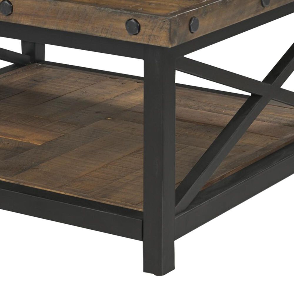 at HOME Carpenter Square Cocktail Table in Oiled Oak, , large