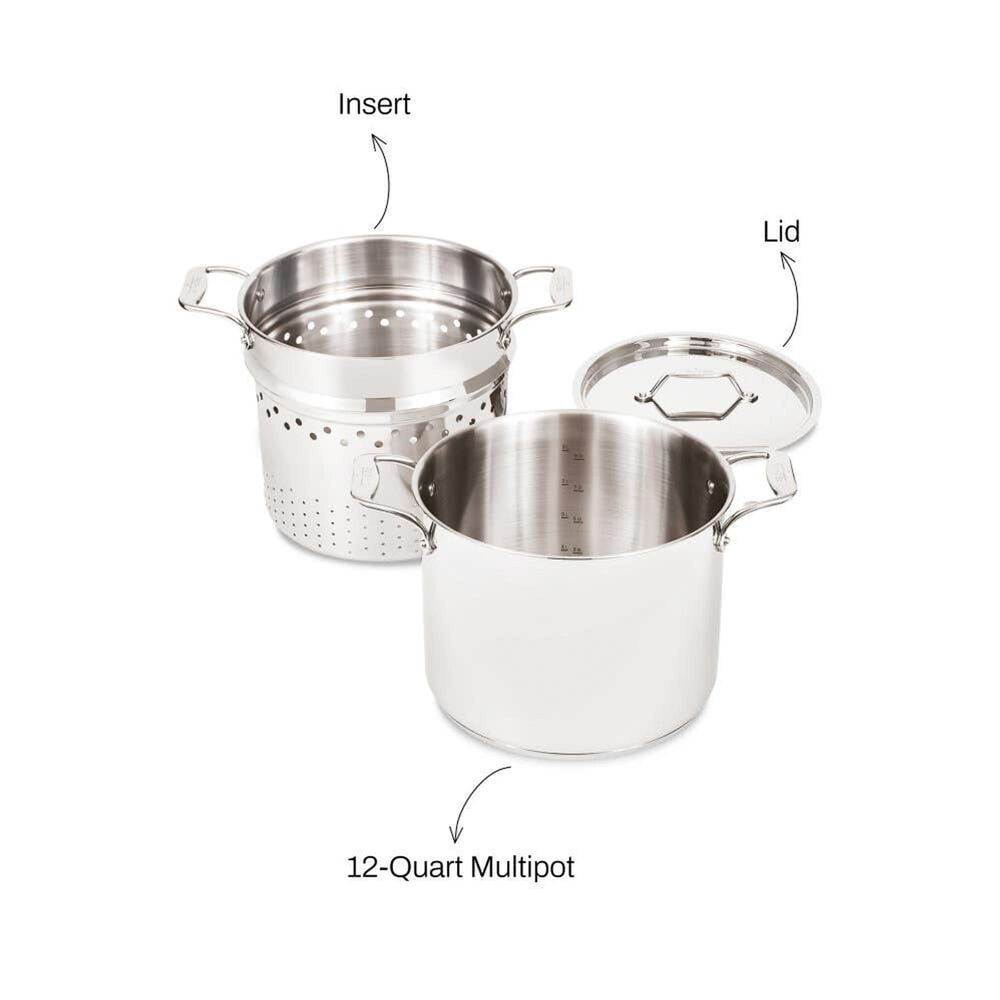 All-Clad Simply Strain 12-Quart Multipot with Insert in Stainless Steel, , large