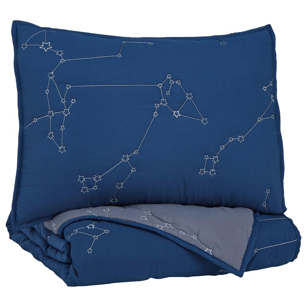 Signature Design by Ashley Ekin 2-Piece Twin Quilt Set in Navy and Gray, , large