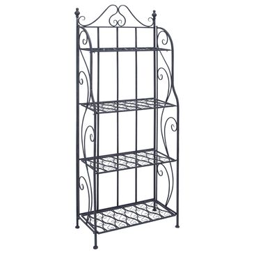 Maple and Jade 64" Traditional Bakers Rack in Black, , large