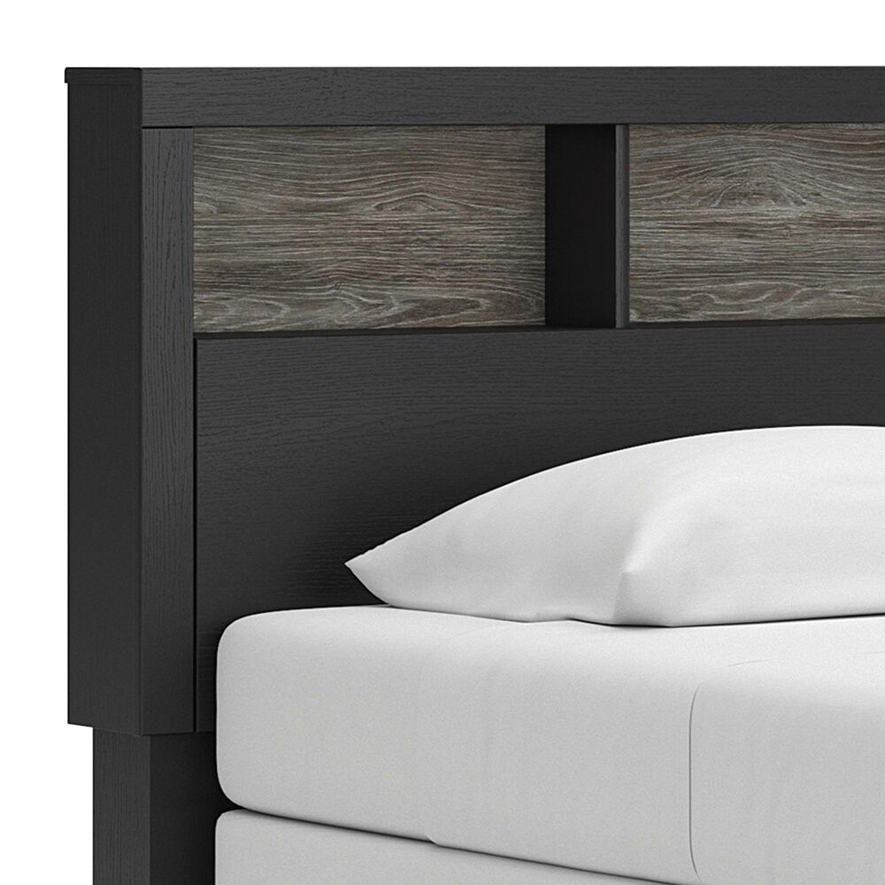 Ashley Broachmyn Twin Bookcase Bed in Black and Gray, , large