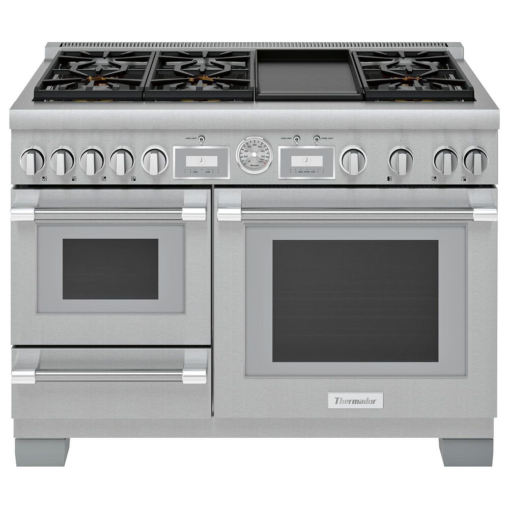 Thermador 48" Pro Grand Dual Fuel Steam Range with 6 Burners in