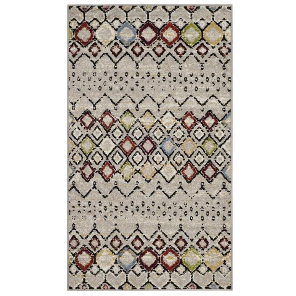 Safavieh Amsterdam AMS108G 2"3" x 4" Light Grey Runner, , large