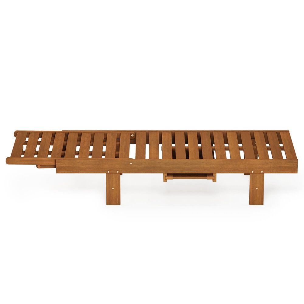 Noviland Patio Lounge Chair Chaise with Side Tray in Natural, , large