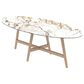 CANADEL Downtown 7-Piece Oval Dining Set in Shell and Caramel Washed, , large