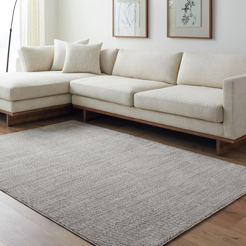 Surya Masterpiece Light Gray and Medium Gray 5&#39; x 7&#39;5&quot; Area Rug, , large