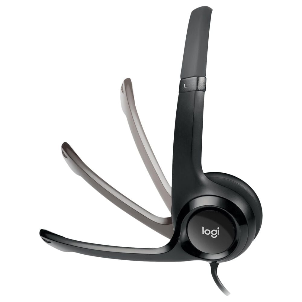 Logitech H390 USB Computer Headset with Noise Cancelling Mic in Black, , large