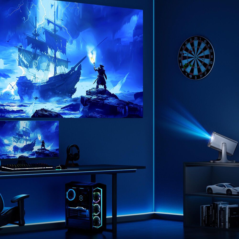 Hisense C2 Pro Triple Laser Smart Mini Projector in Silver, , large