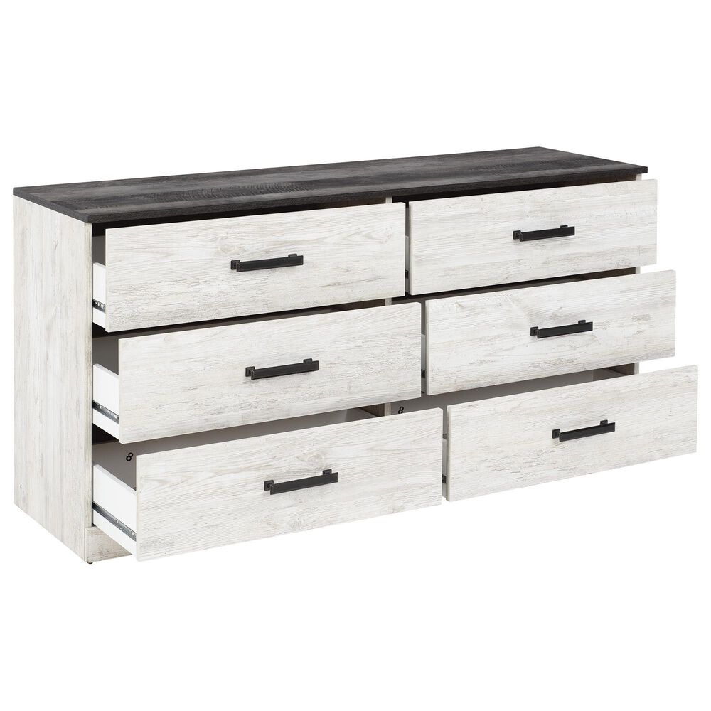 Ashley Shawburn 3-Piece Queen Bedroom Set in Whitewash and Charcoal Gray, , large