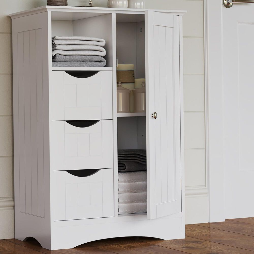 RiverRidge Home Ashland 1-Door Floor Cabinet in White, , large