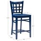 Linon Home Decor Lola Counter Stool in Navy Blue (Set of 2), , large