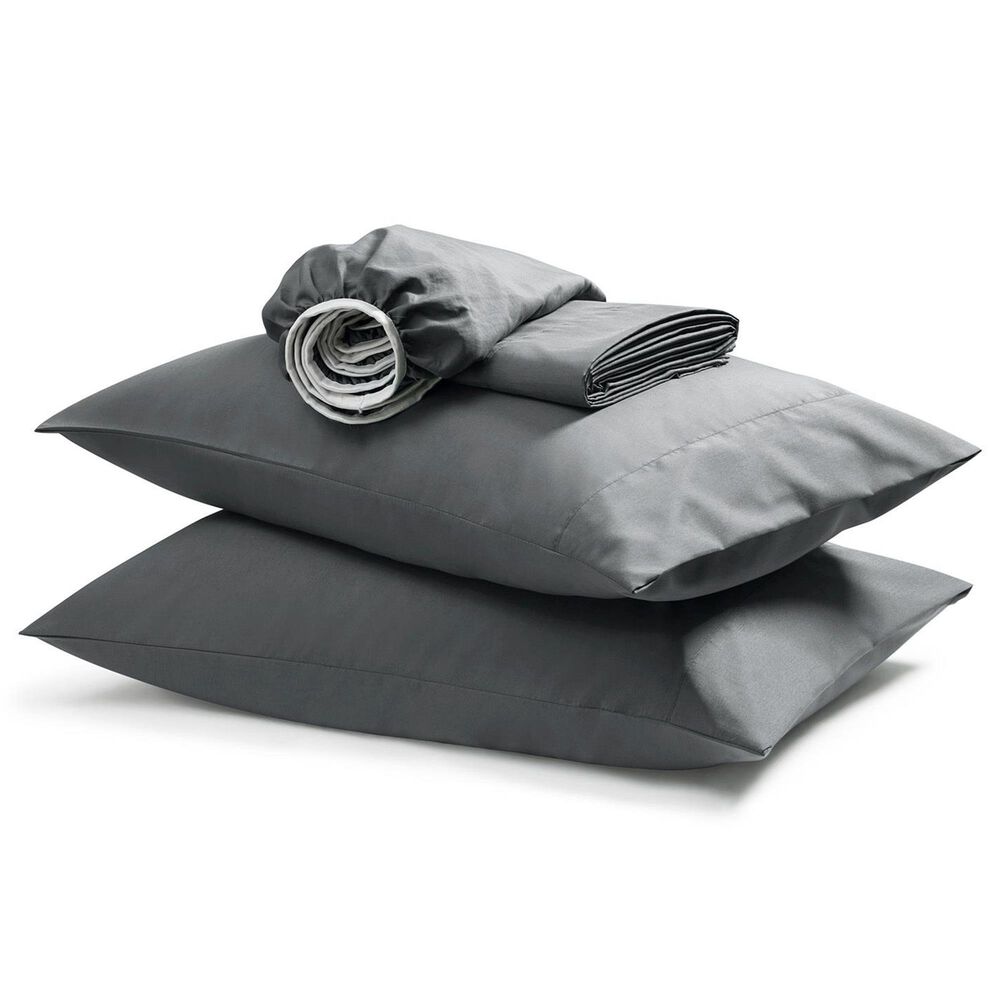 Sanders Collection Premium Bamboo 4-Piece Full Sheet Set in Grey, , large