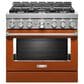 KitchenAid 36" Slide-In Gas True Convection Range with Self-Cleaning in Scorched Orange, , large