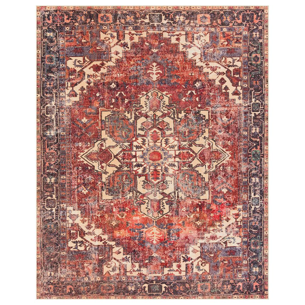 Surya Amelie AML-2308  8"10" x 12" Rust, Green, Butter, Denim, Purple, Rose and Clay Area Rug, , large