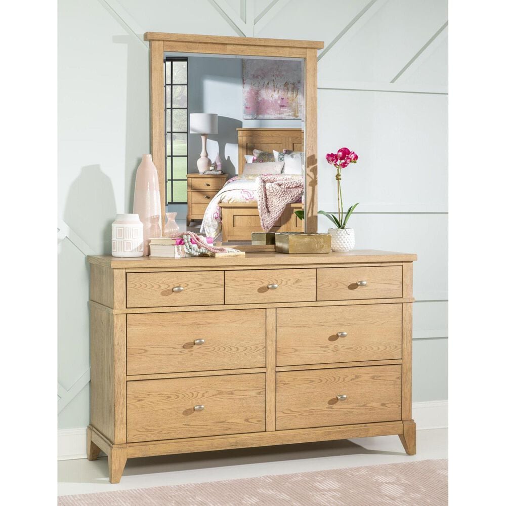 St Claire Home Today's Traditions 4 Piece Twin Platform Panel Bedroom Set in Natural Hickory, , large