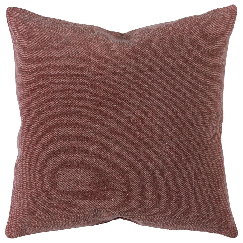 Rizzy Home Transitional Solid 22&quot; Poly Filled Pillow in Rust, , large