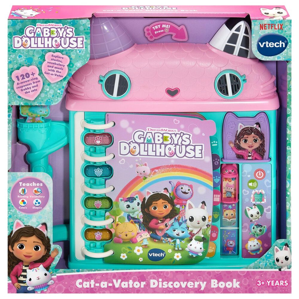 Vtech Gabby&#39;s Dollhouse Cat-a-Vator Book, , large