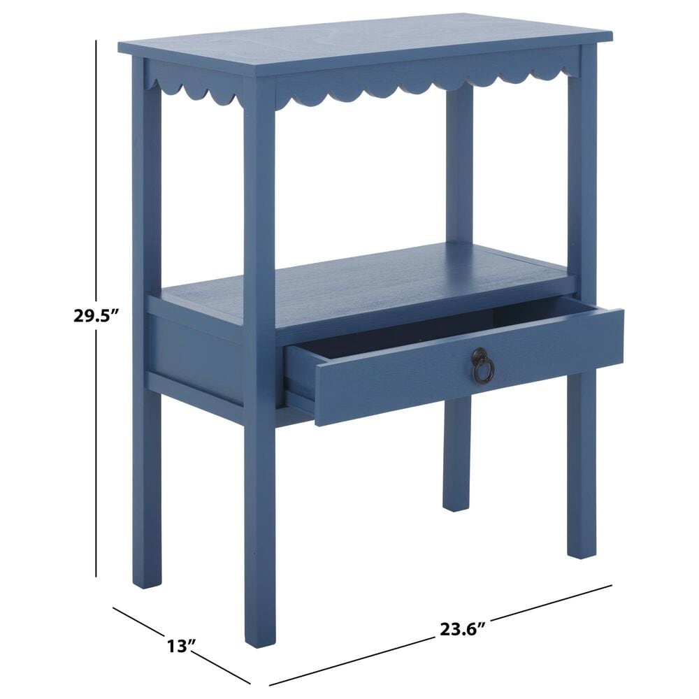 Safavieh Haven Low Drawer End Table in Blue, , large