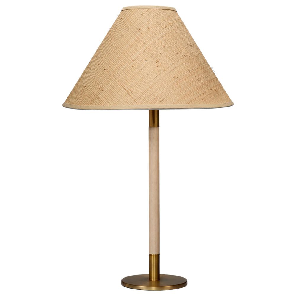 Splendor Living Warrenton Table Lamp in Natural and Antique Brass, , large