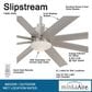 Minka-Aire Slipstream 65" Indoor/Outdoor Ceiling Fan with LED Light in Brushed Nickel Wet, , large