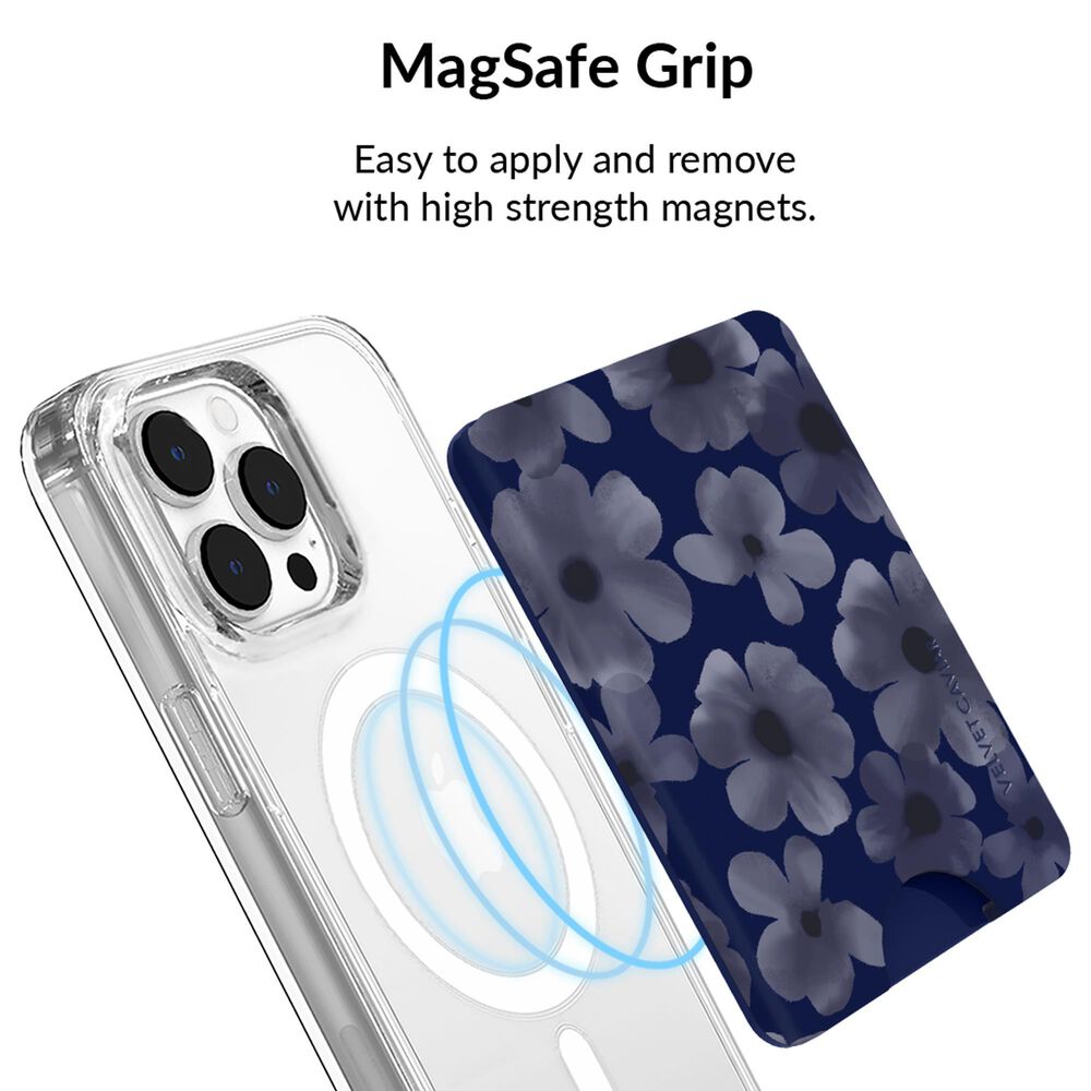 Velvet Caviar MagSafe Phone Wallet in Midnight Blossom, , large
