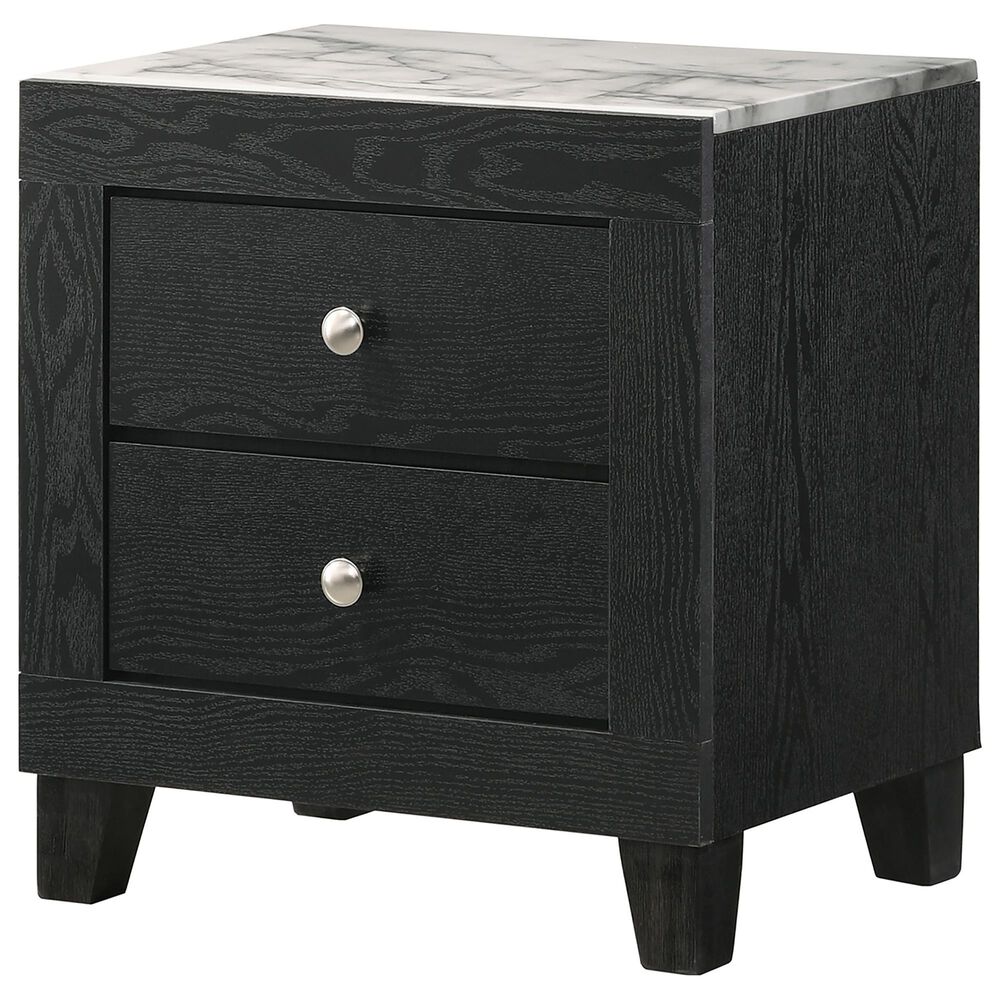 Crown Mark Cadence 4-Piece King Bedroom Set in Black and White, , large