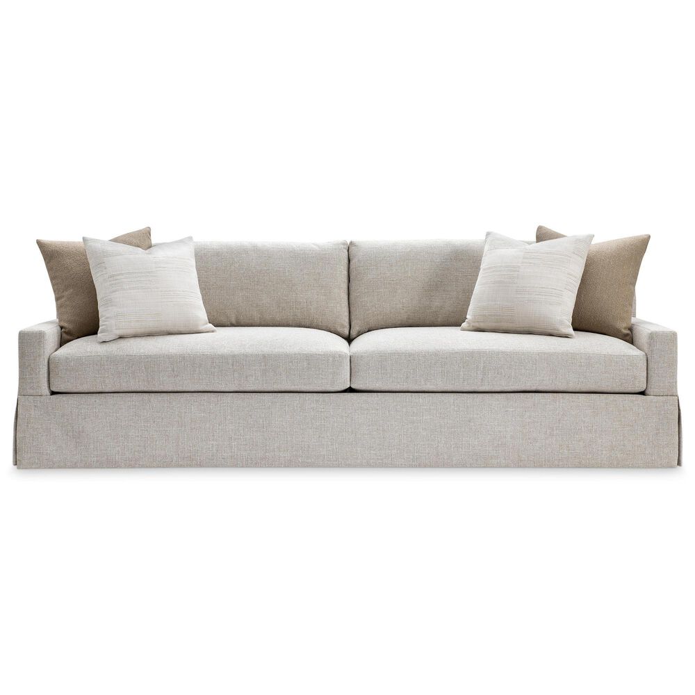 Bernhardt Sutton Stationary Sofa in Beige and Tan, , large
