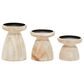 Maple and Jade 6" Coastal Candle Holder in Brown and White Washed (Set of 3), , large