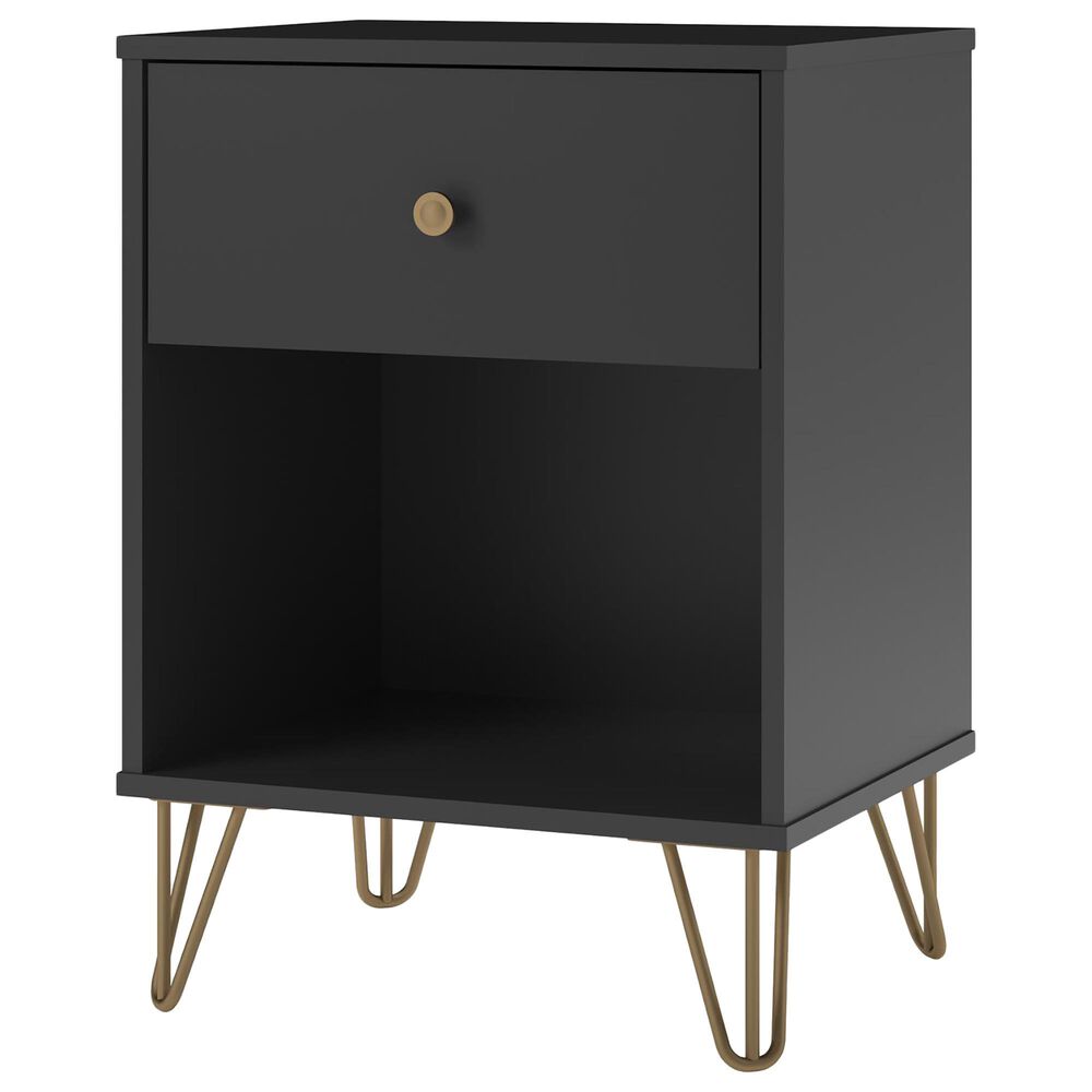 Novogratz Owen 1 Drawer Nightstand in Matte Black, , large