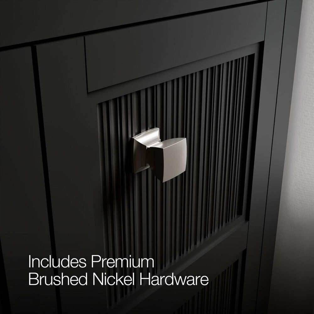 Kohler Hearthaven 60" Double Bathroom Vanity in Slate Grey with 3 cm White Quartz Top and Rectangular Sinks, , large