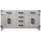 Lexora Home Laurel 60" Double Bathroom Vanity in White Oak with White Quartz Top and Rectangular Sinks, , large