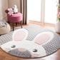 Safavieh Carousel 4" Round Pink and Grey Kids Area Rug, , large