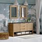 James Martin Vanities Solene 72" Double Bathroom Vanity in Seaside Oak with 3 cm Parisien Bleu Quartz Top and Rectangular Sinks, , large