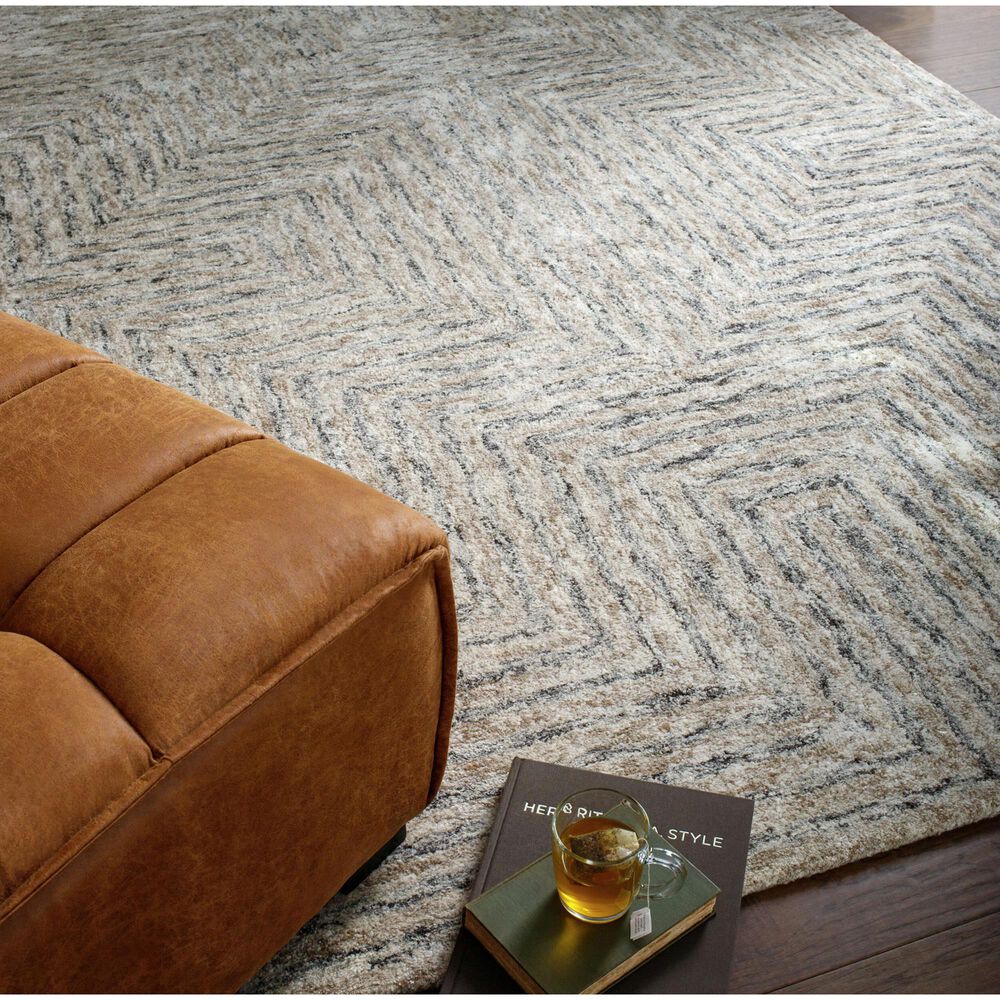 Surya Falcon Light Gray, Taupe and Dark Brown 8&#39; x 10&#39; Area Rug, , large