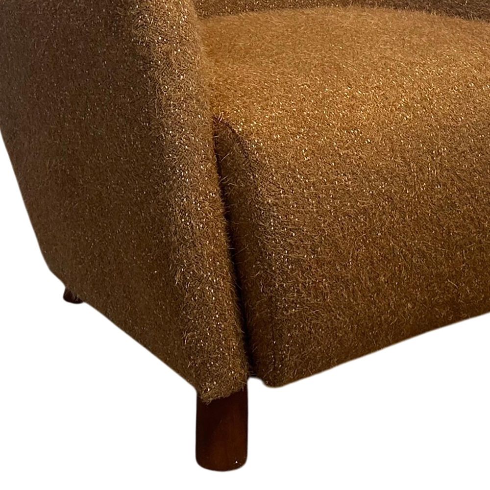 Golden Wave Furniture Edison Arm Chair in Caramel, , large