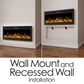 Timberlake Hastings Home 50" Electric Wall Fireplace in Black, , large