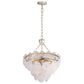 Golden Lighting Cascada 3-Tier 8-Light Pendant with Cirrus Cloud Glass Shade in Aegean Silver, , large