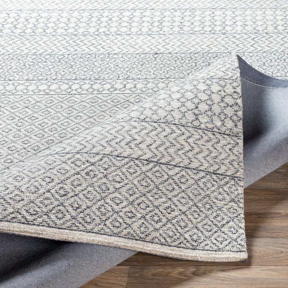Surya Maroc MAR-2301 2&#39;6&quot; x 6&#39; Beige, Ivory and Charcoal Runner, , large