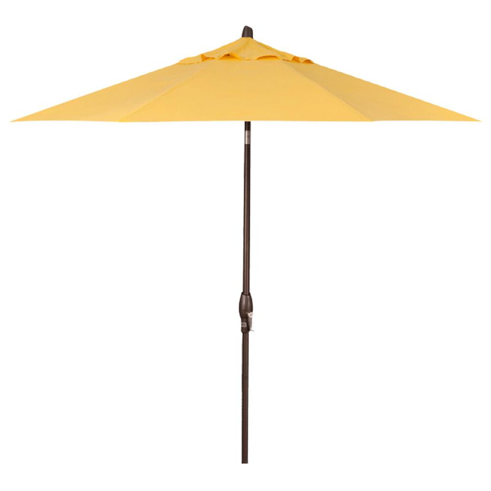 Garden Party 7.5" Push Button Tilt Umbrella in Banana with Stand, , large