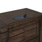 Sasha Lee Grand Teton 2 Drawer Wireless Charging Nightstand in Dark Brown with 2 USB Ports, , large