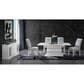 Global Furniture USA Monoco Pedestal Dining Table and 4 Dining Chairs in White, , large