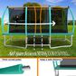 HOMLUX 8" x 14" Outdoor Trampoline with Football and Target Cloth in Green, , large