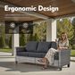 HOMLUX 4-Piece Outdoor Sofa Set in Black, , large