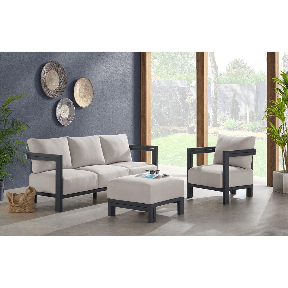 Mayberry Hill Playa Patio Ottoman in Beige, , large
