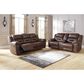 Ashley Stoneland Manual Reclining Loveseat with Console in Chocolate, , large