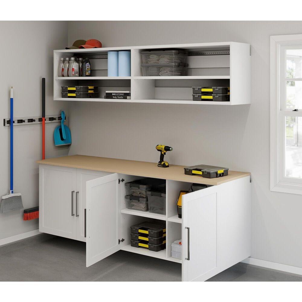 Sauder Wall-Mounted Upper Cabinet &amp; Doors Bundle, , large